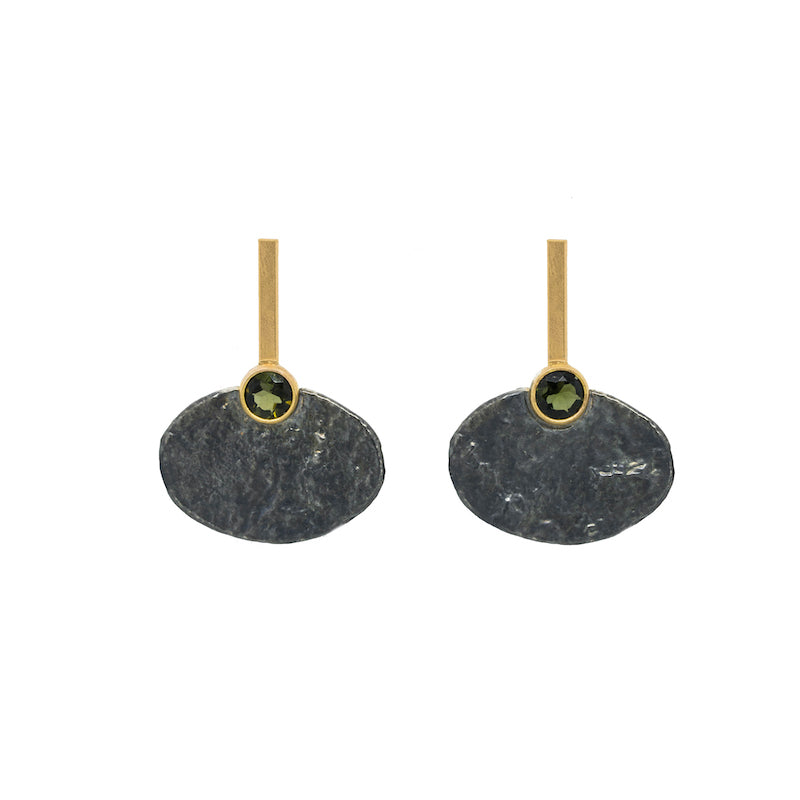 Enchanted Forest Green Tourmaline Drop Earrings