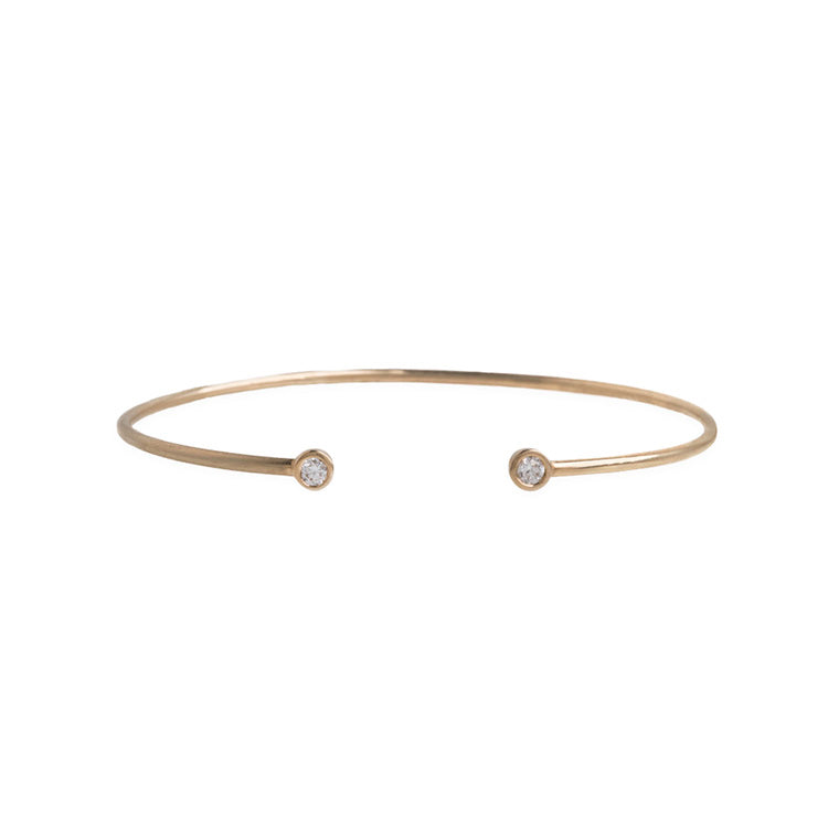 Les Petits White Diamond Bangle