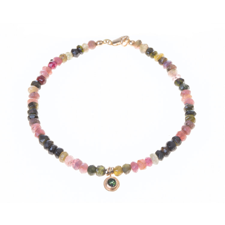 Pink Sky Watermelon Tourmaline Bracelet